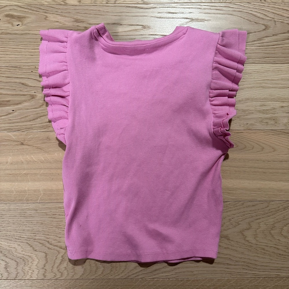 Zara Pink Ruffle Top - Picture 2 of 3